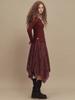 Cecese Bohemian Lace Cut Skirt Burgundy