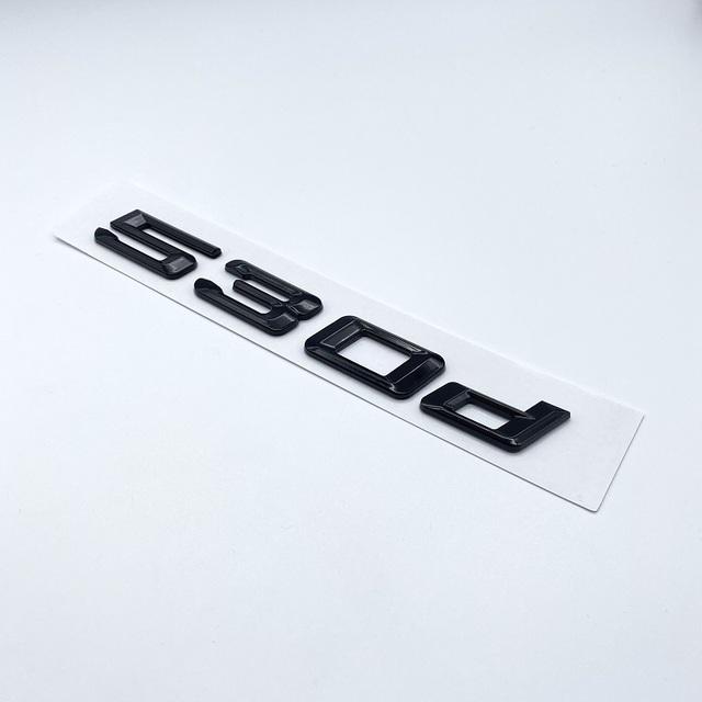 Old Glossy Black Number Letters 520d 525d 528d 530d 535d 540d Emblem Sticker For BMW 5 Series E39 E60 E61 F07 F10 F11 G30 G31