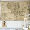 VIKAMA Antique Treasure Map Tapestry Vintage Gold Nautical Decor Perfect for Dorm Rooms and AdventureThemed Rooms