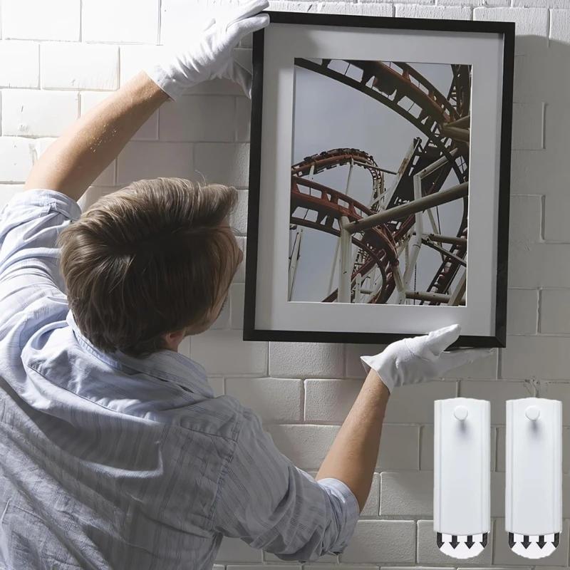 20Pcs Multipurpose Adhesive Wall Hooks For Hanging Frames Pictures Mirrors On Tile Glass Wooden Smooth Surfaces M4YD