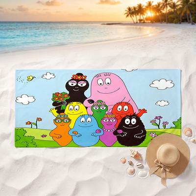 Barbapapa Soft and Comfortable Beach Towel Perfect for Vacations and Poolside Use an Ideal Gift for Summer Holidays