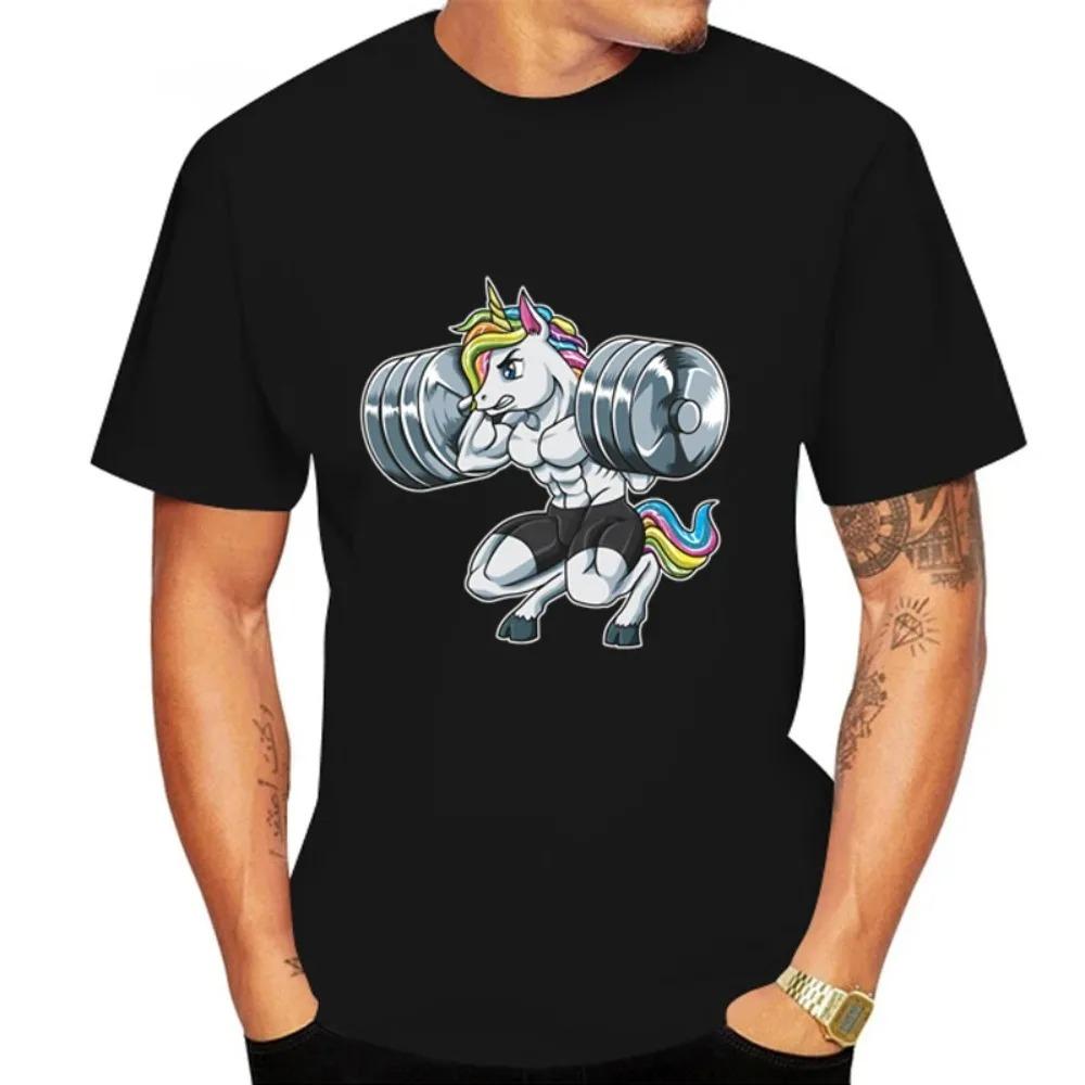 

Футболка Fun Gym Unicorn для занятий тяжелой атлетикой, фитнесом, бодибилдингом, с круглым вырезом, летняя, дышащая, быстросохнущая, повседневная, с короткими рукавами XXXXXL чёрный