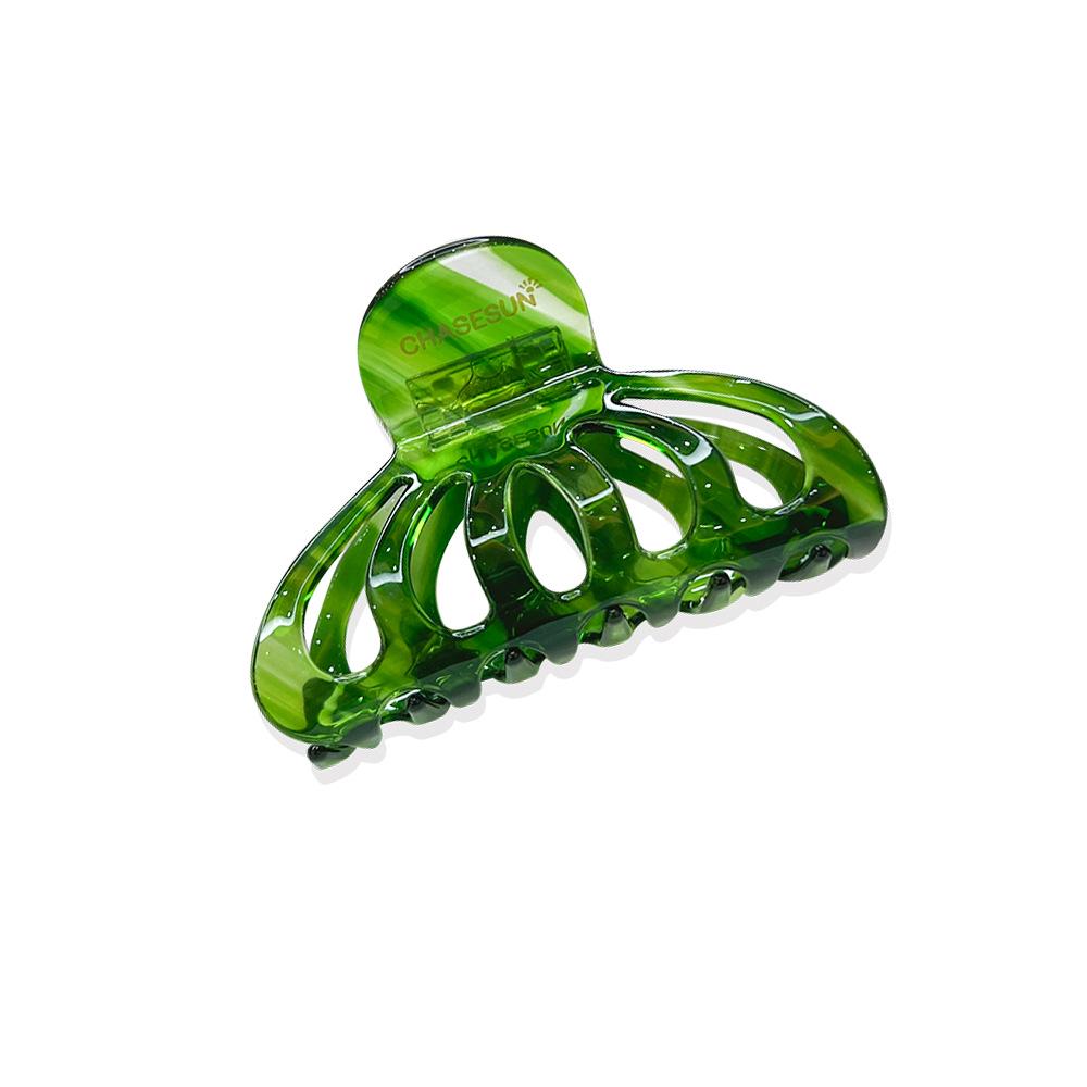 Jade Green Eco-Friendly Pumpkin Acetate Hair Claw Clip изумрудный