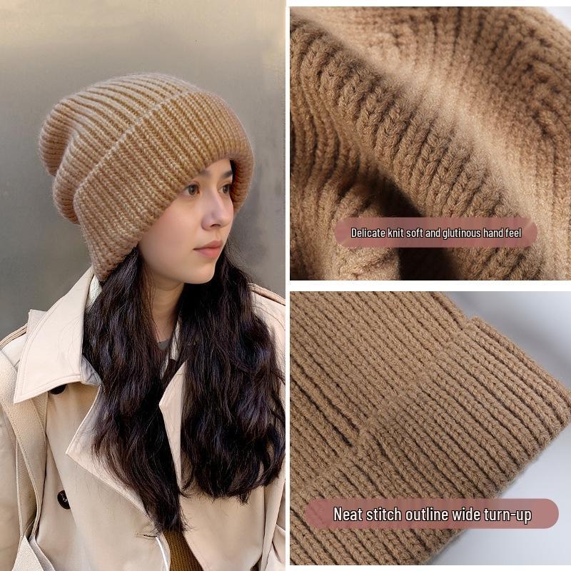 Women's Winter Knit Beanie: Versatile, Fashionable, Warm, and Cold-Proof for Taiwan, Japan, and Korea Markets