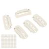 50 Stück Perücken-Druckklemmen 6 Zähne U-Form Druckklemmen mit Gummi für Haarverlängerung Beige