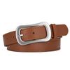 Retro Fashionable Black Pu Leather Belt For Women Featuring Stylish Buckle Japanese
