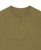 IRONYPORNO WHITELINE 86-Iro355 Basic One-Button Round Short Sleeve Knit Khaki Brown
