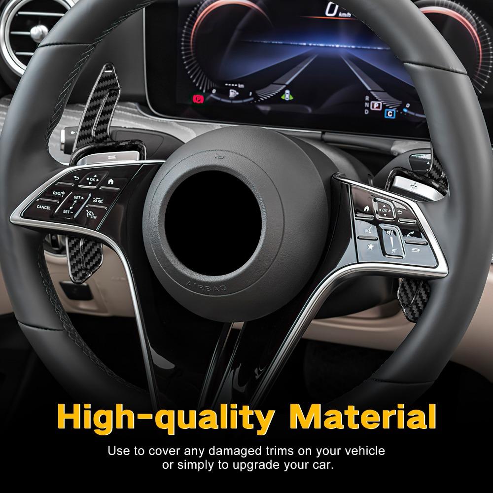 2025 Hot Racing Grills Carbon FIber Car Steering Wheel Paddle Shift For Mercedes-Benz C/E/S Class W206 Facelift W213/S213/C238/A