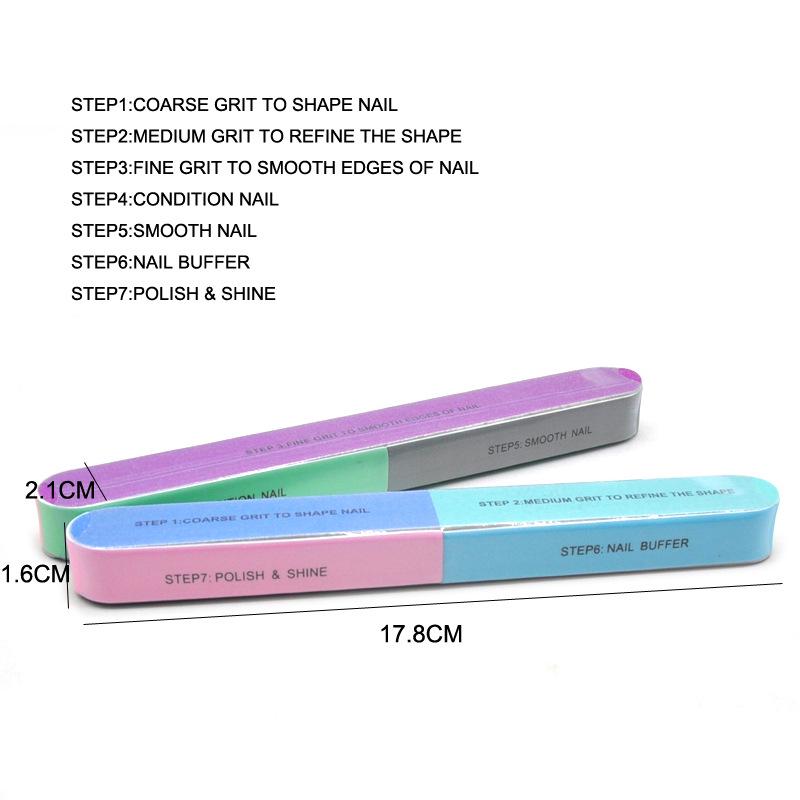 Siedmiostronne narzędzie do kształtowania i polerowania paznokci