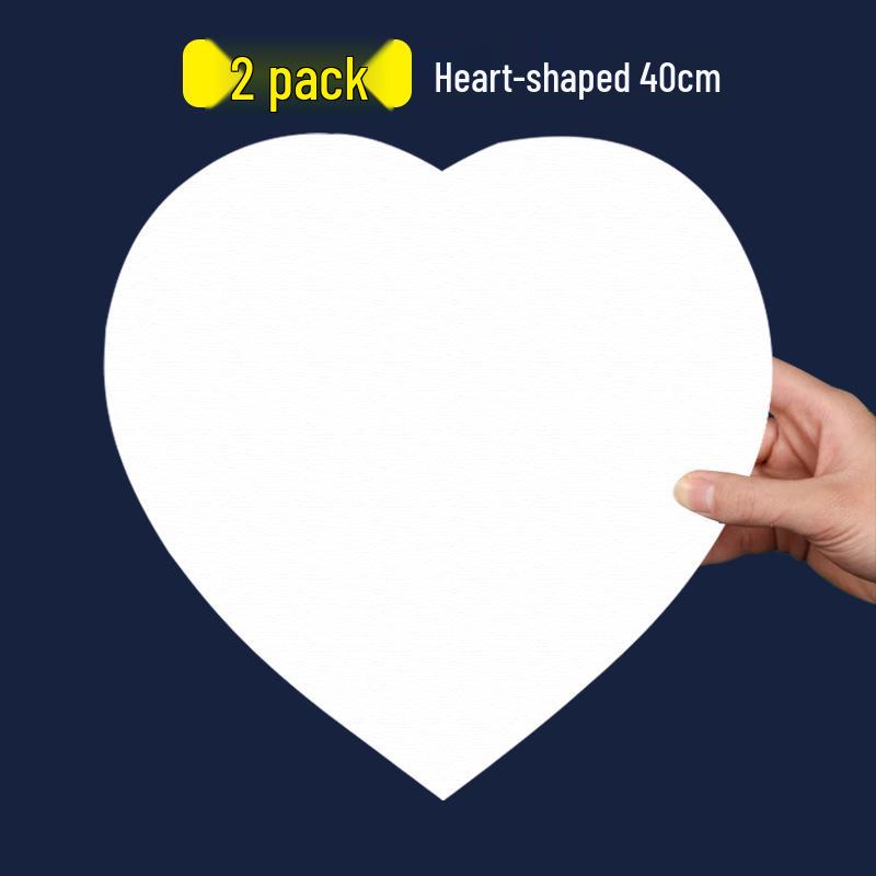 Irregular Round Cotton Linen Canvas Frame for Children's Acrylic and Oil Painting - Oval/Heart Shapes
