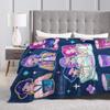 KPop Demon Hunters Super Soft Blanket  Students Plush Throw Blanket Graphic Living Room Flannel Bedspread Sofa Bed Cover