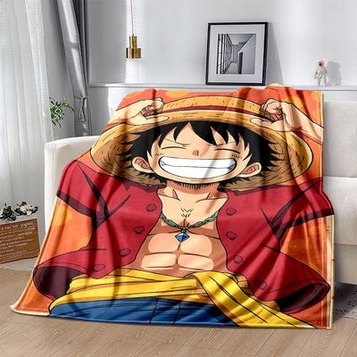 1pc One Piece Adventure Soft Throw Blanket Flannel All Season Light Weight Living Room/Bedroom Warm Blanket. M7270120