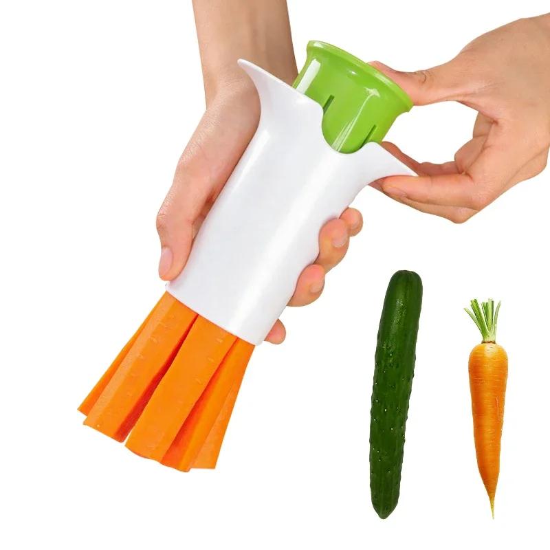 2025 New Kitchen Tools Gadgets Carrot Cucumber Grater Spiral Blade Cutter Cooking Tools Vegetable Fruit Slicer Stainless Steel