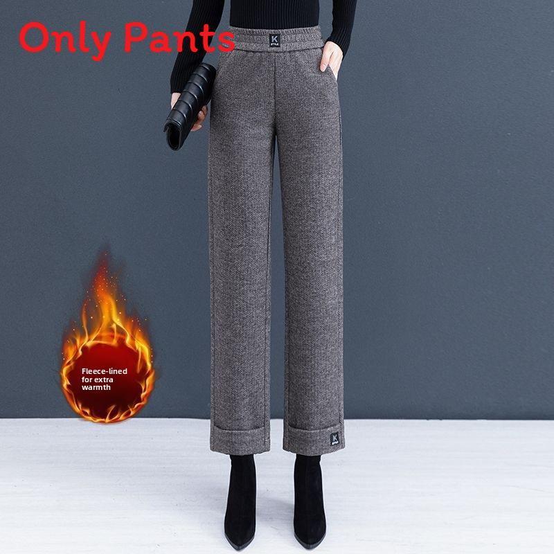 Womens Winter Trousers With Fleece Lining For Casual Warmth And Commuting Comfort