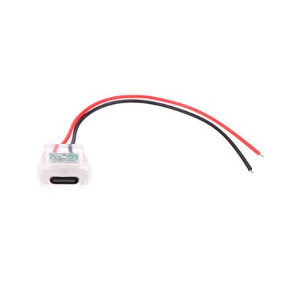 Presa di ricarica con ingresso USB tipo C a 2 pin con piastra luci LED impermeabile