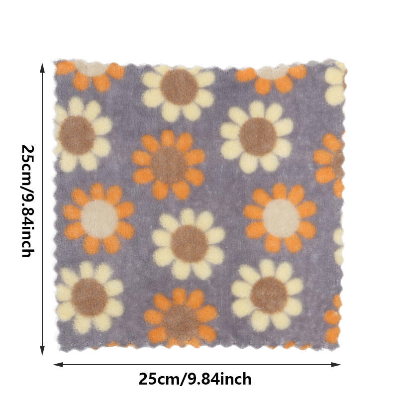 5/10Pcs Kitchen Dishes Reusable Tablecloth Household Clean Supplies Plush Coral Fleece Cleaning Cloths Absorbent Multi Purposes