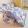 King Queen Size Soft Smooth Coral Fleece Velvet Bed Flat Sheet Winter Warm Thicken Flannel Blanket Not Including Pillowcase