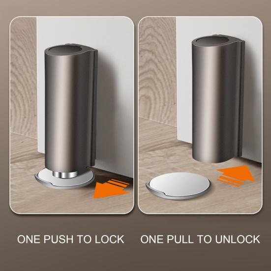 Magnetic Door Stopper Wall Protector No Drilling Anti-collision Windproof Door Catch Holder Duty Carpet Tile Concrete Wooden Floor Mount Doorstop
