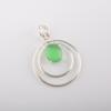 Rare Green Cat's Eye Gemstone 925 Sterling Silver Jewelry Handmade Pendant 1.65" PP-61-44