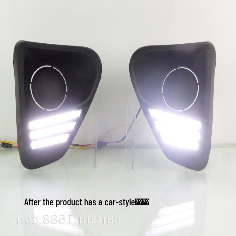 Compatible Fog Light Cover with Turn Signal for 2023-24 Honda City Daytime Running Lights.