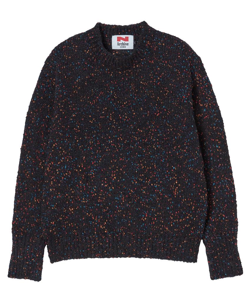BEYOND CLOSET [Collection Line] Dust Pop Vintage Knit Navy
