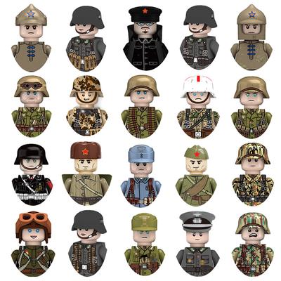 Çocuk Oyuncakları II. Dünya Savaşı Mini Asker Model Hava Kuvvetleri Kamuflaj Askerler Pilot Silah Model Setleri Erkek Doğum Günü Hediyeleri