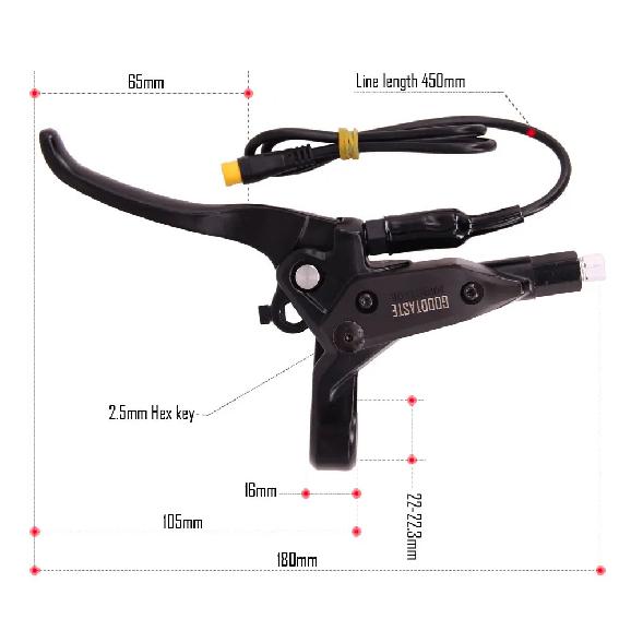 Power-off Oil Brake 3 Pin Folding E-bike Handle Brakes Hydraulic Pump Up Lever Mountain Bike XOD Sm2a Outdoor Cyling Accessories