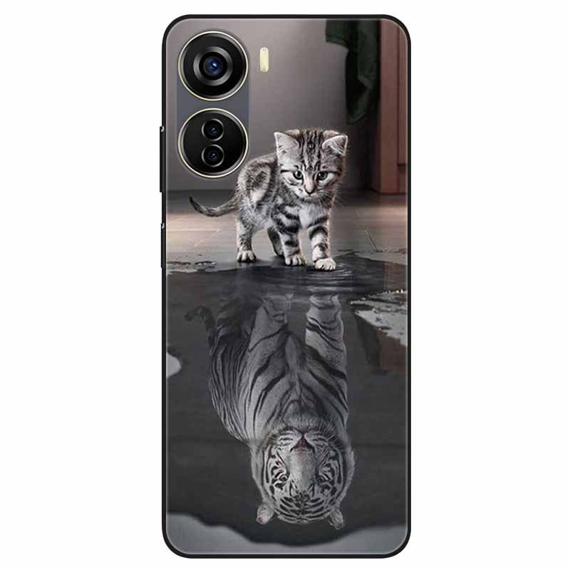 For ZTE Libero 5G IV Case A302 Soft Silicone Lovely Shockproof Cover for ZTE Libero 5G IV TPU Coque Cute Cats Funda Shells 6.6''