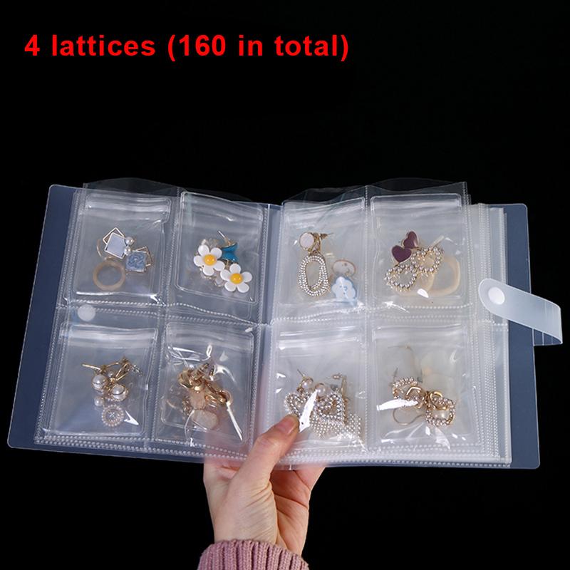 Anti-oxidation Jewelry Organizer Folder Ring Earrings Necklace Storage Protective Book Jewelry Packaging Display Hermetic Bags