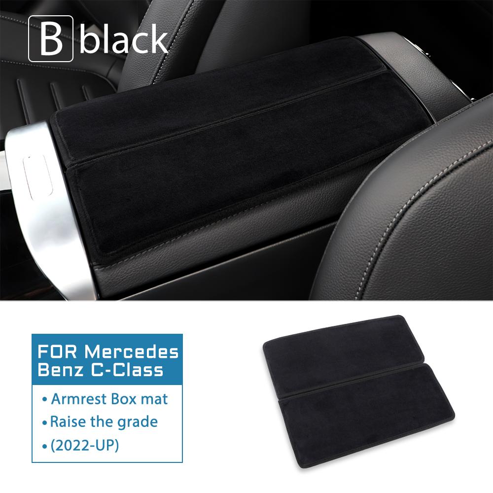 Car Armrest Box Cushion Fleece Pad Cover For Mercedes Benz A C E S Class GLE GLB GLA W205 W213 W167 W177 H247 X247 2015-