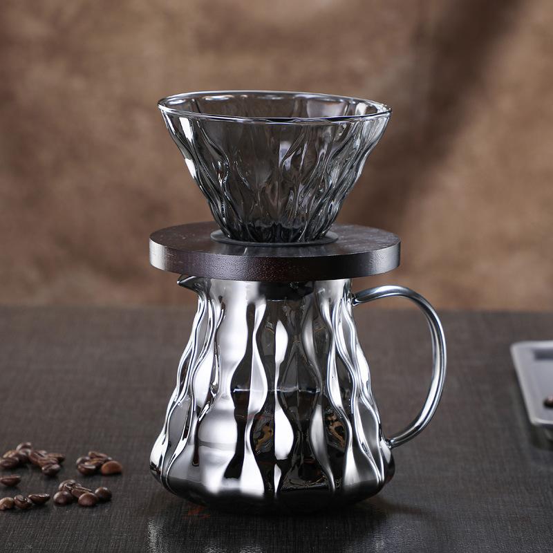 Nowy Magiczny Kwiat Kawiarka Szklana Kawiarka do Serwowania Zestaw Kawiarki Kubek Filtrujący do Kawy V60 Kawiarka Ręczna