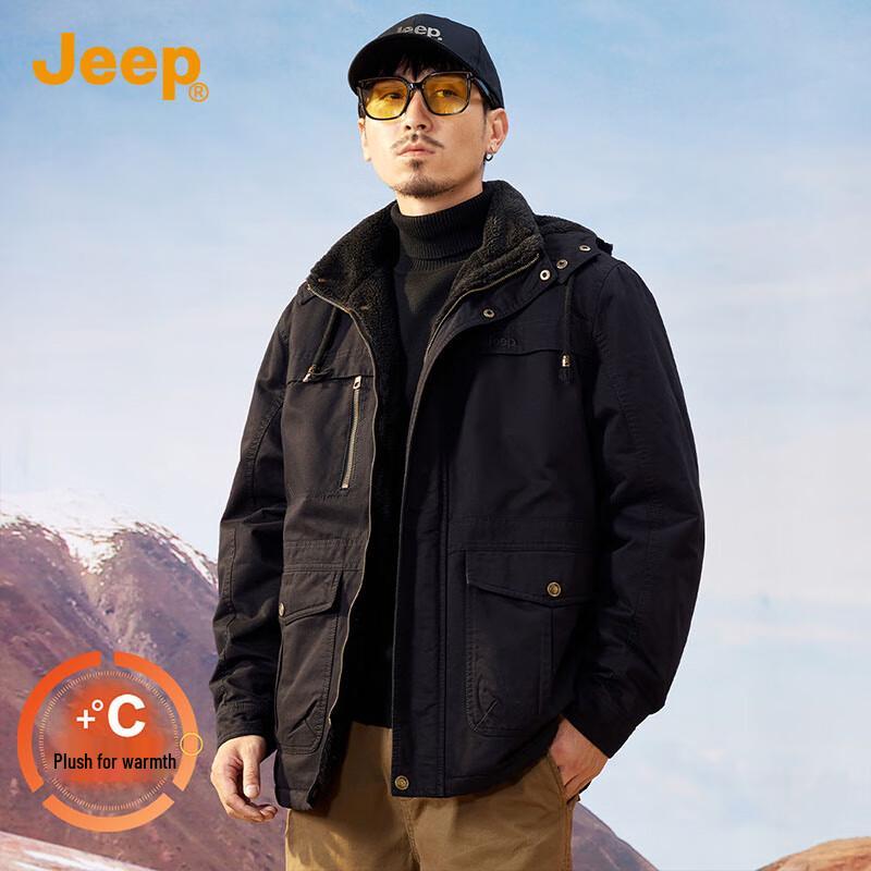 

JEEP Men s Faux Lamb Fleece Lined Workwear Jacket L