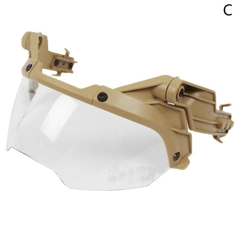 Casque tactique réglable coupe-vent, lunettes à rabat, casque rapide Airsoft Paintball, Anti-buée, lunettes de Protection CS Wargame
