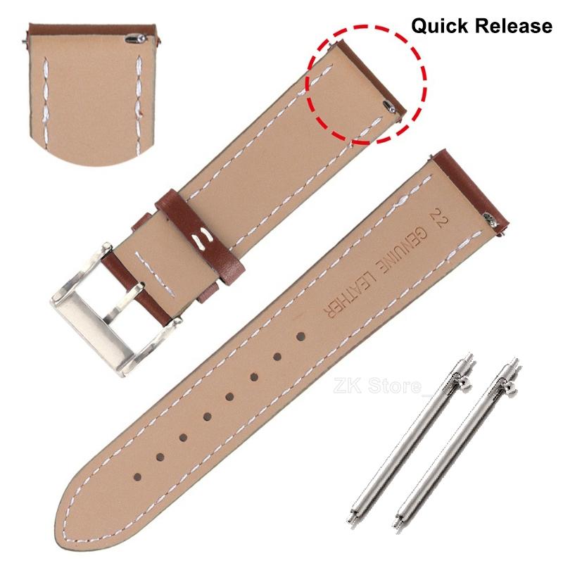 Fashion Men Quick Release Watch Strap Sport Watch Bracelet Vintage Cowhide Watchband 18/20/22/24mm Replacement Universal Bands