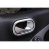 2PCS Inner Door Bowl Fit For Benz Smart Fortwo 2015- Silver Steel Cover Trim
