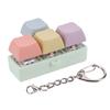 Finger Keyboard Fidget Toys 4 Keys DIY Keycaps Fidget Keyborad Button Finger Calming Keychain Stress Relief Toys for Kids Adults