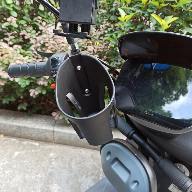 Motorcycle Scooter Cup Holder with Strong Stability & Quick Release Function Adjustable Width Cup Mount Simple Installs