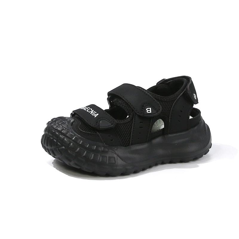

Children s Shoes, Girls Sandals, Summer Edition , New Style for Girls Summer, Mesh Perforated, Boys Baotou Sandals 27 чёрный