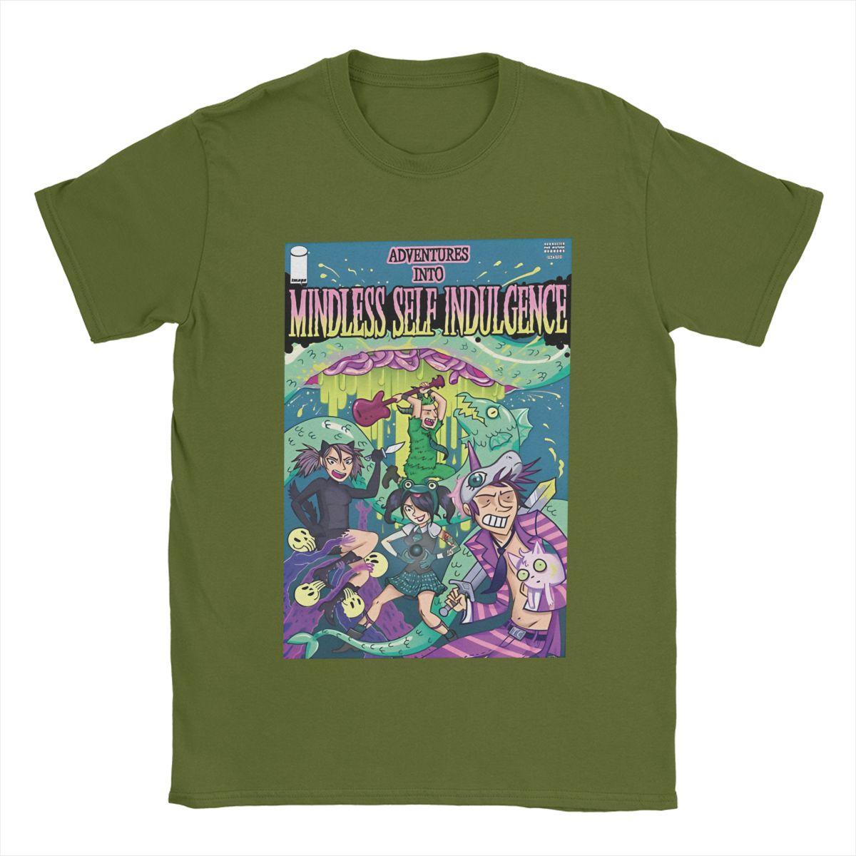 XIXI Fashion Vrije tijd Gedachteloze Zelfgenoegzaamheid MSI Comic T-shirts Heren Katoenen T-shirts Punk Band Muziek Korte Mouw Tee Grafische merchandise XL