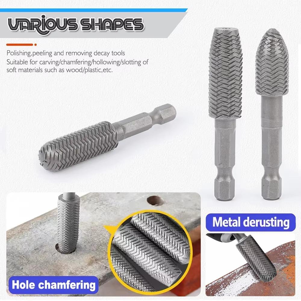 5 Pcs Heat-resistant Electric Rotary File Grinding Head For Drilling, Grinding Etc