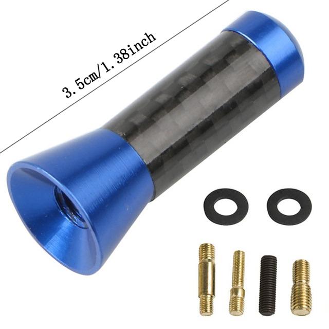 Radio Aerial Antenna Car Roof Antenna Carbon Fiber 3.5/8/12cm Radio FM/AM Metal Receiving Antennas Short Stubby Mast Antenna