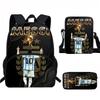 Set Zaino Scolastico per Bambini a Tema Messi con Borsa a Tracolla Astuccio per Studenti Elementari