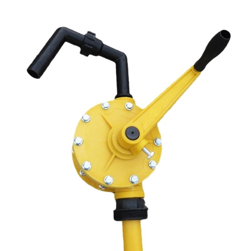 Hand Crank Drum Pump for 15 30 55 Gallon Drums, Manual Rotary Liquid Transfer Pump with 2 Inch Bung Mount for Maintenance Transfer and Storage Service