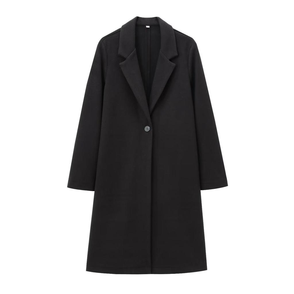 2025 Retro Europäischer & Amerikanischer Damen Wollreversmantel mit Knopfdetails - Vielseitige und Weiche Pendlerjacke