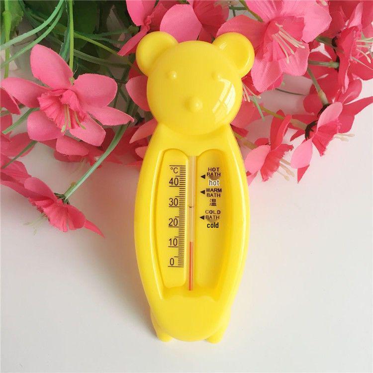 Cartoon Bear Baby Bath Safety Dual Thermometer: Anti-Scald, Dry & Wet Use