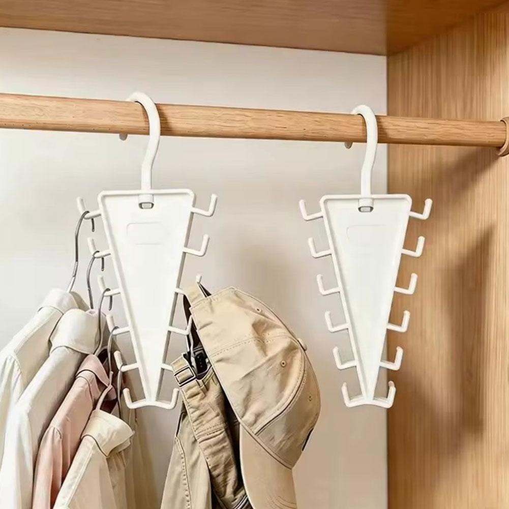V-Shape Multi Hook Closet Hanger Organizer Rotatable 12 Hooks Double Sided Hanger Space Saving Multifunctional Wardrobe Hat Rack