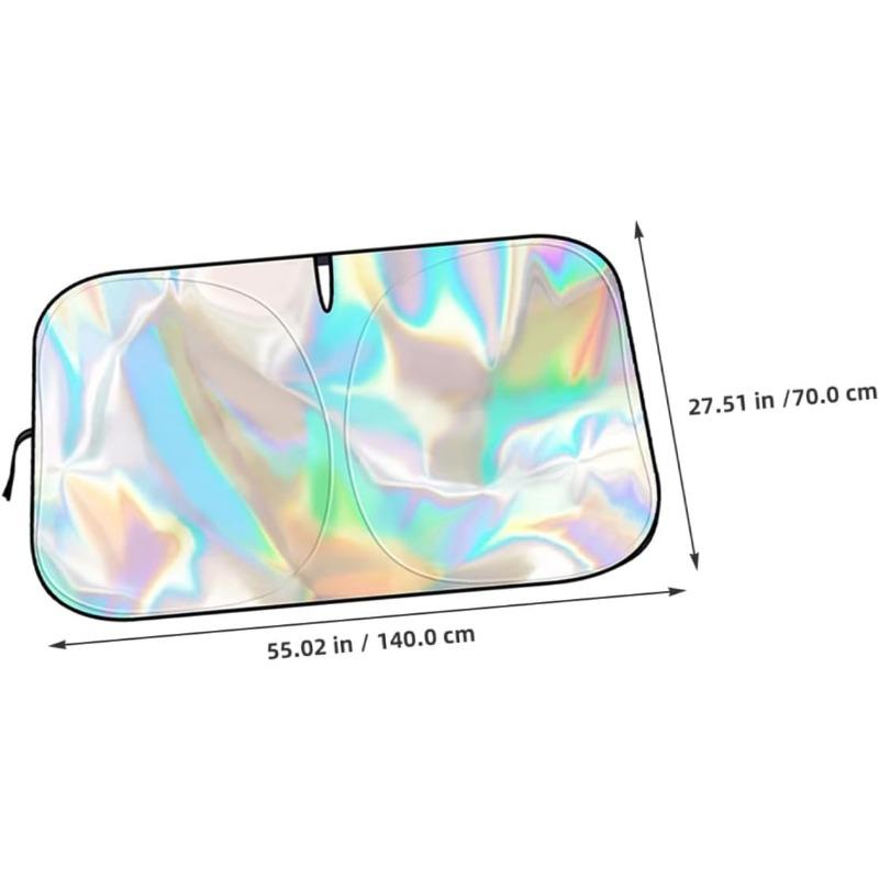 Universal Fit 1pc Car Sun Shade Summer Windshield Sunshade Foldable Laser Protector Keeps Vehicle Cool UV Rays Protection