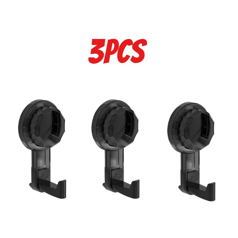 Transparent Suction Cup Hook, No-drill, No-trace, Rotating Adhesive for Bathroom Doors, Wall-mounted for Towels and Clothes