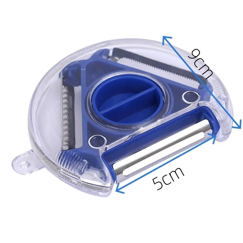 1 STÜCK 3 in 1 Multifunktionaler Rotierender Schäler Messer Obstschäler Obstmesser Reibe Haushalt Kartoffelschäler Artefakt Küchenwerkzeug