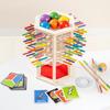 Early Education Wooden Pick-Up Sticks: 3-in-1 Color Recognition, Parent-Child Interaction, and Balance Table Game.